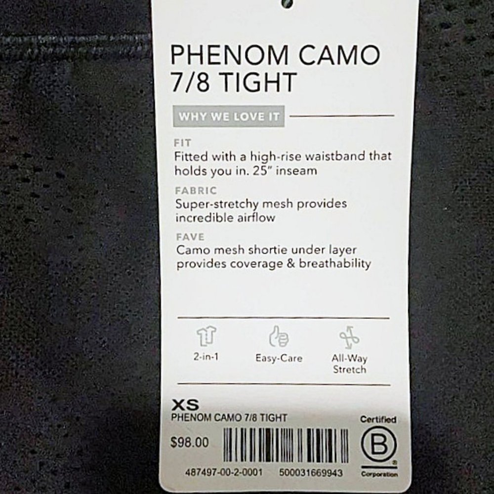 Athleta High-Rise Perforated Phenom Camo 7/8 Tight - Picture 9 of 10
